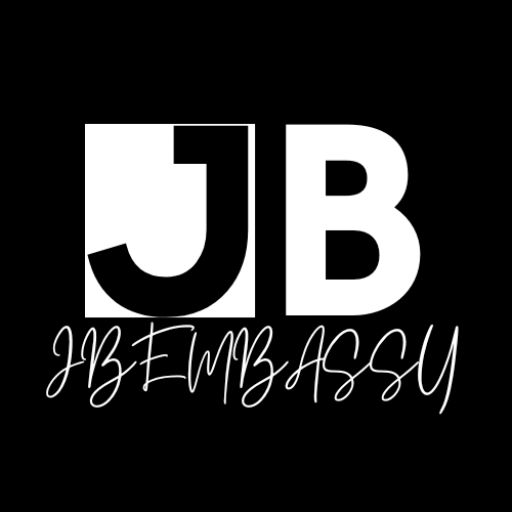 JBEMBASSY logo in black and white